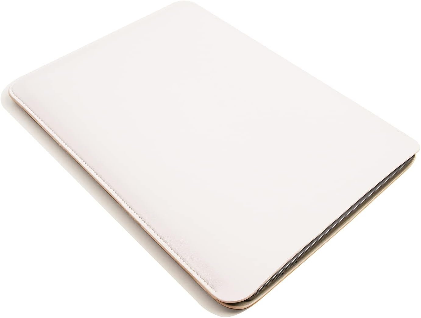 Slim, white laptop sleeve