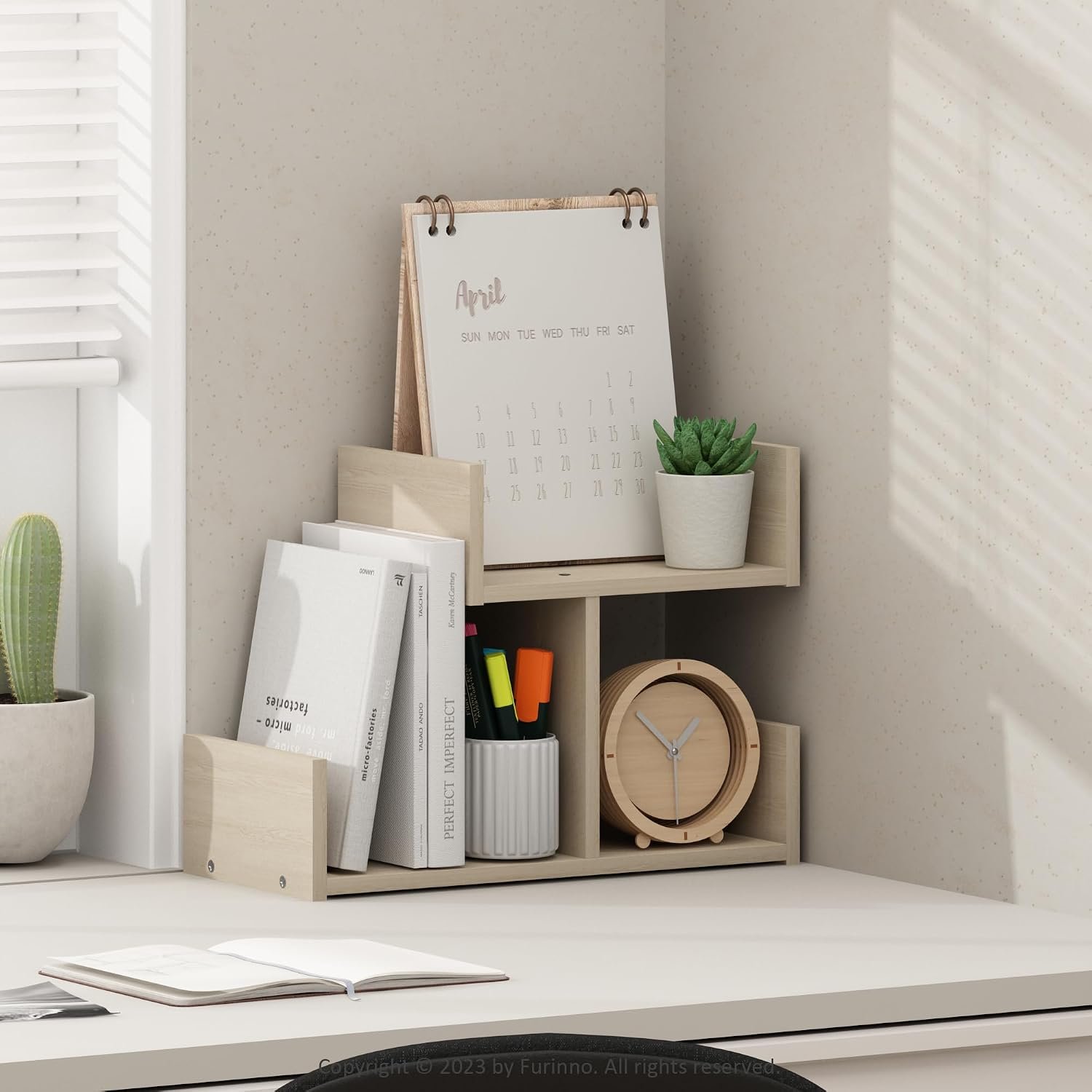 Minimalist Wooden Desktop Bookshelf - Image 2